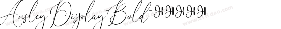 Ansley Display-Bold字体转换